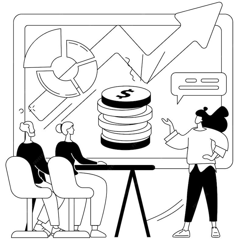 Abstract digital business concept