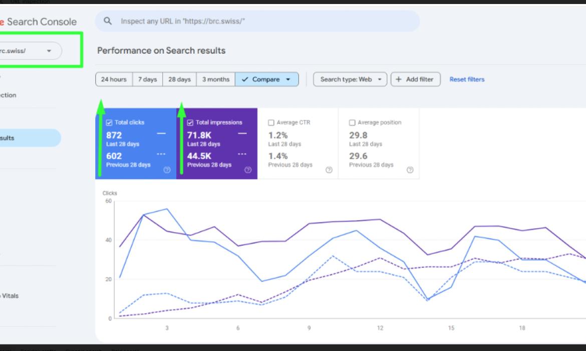 Monthly SEO Growth GSC Data