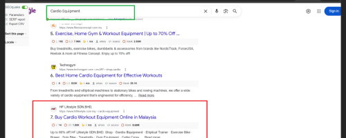 SEO keyword ranking performance